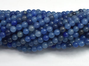 Blue Aventurine, 4mm (4.8mm) Round Beads-BeadDirect