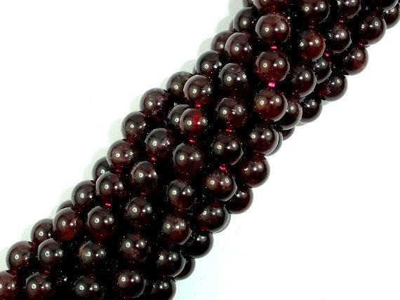 Red Garnet Beads, 6mm (6.8mm) Round Beads-BeadDirect