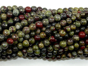 Dragon Blood Jasper Beads, 4mm, Round Beads