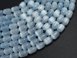 Selenite, Gypsum, Light Blue, 6x9mm Tube-BeadDirect