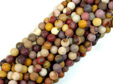 Matte Mookaite Beads, 6mm (6.8mm) Round Beads-BeadDirect