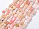 Pink Opal Beads, Approx 6x8mm Nugget Beads-BeadDirect
