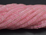 Rose Quartz, Approx. 2x4mm, Heishi Disc