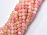 Jade - Pink & Yellow, 6mm Round-BeadDirect