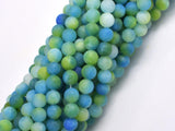 Matte Jade - Green & Blue, 6mm Round-BeadDirect