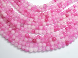 Jade - Pink & White, 6mm Round-BeadDirect