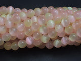 Selenite - Peach & Yellow, 8mm (8.5mm)-BeadDirect