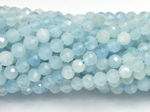 Aquamarine Beads, 3.8mm Micro Faceted