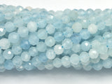 Aquamarine Beads, 3.8mm Micro Faceted
