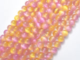 Selenite - Pink & Yellow, 8mm (8.5mm)-BeadDirect