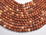 Red Malachite Beads, Round, 8mm-BeadDirect