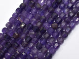 Amethyst, 5.5x5.5mm Faceted Cube Beads, 12.5 Inch-BeadDirect