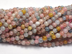 Beryl Beads, Aquamarine, Morganite, Heliodor, 4mm Round-BeadDirect