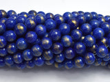 Mashan Jade - Lapis Blue, 8mm (8.5mm) Round-BeadDirect