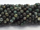 Pyrite in Green Jade, 6mm (6.3mm) Round