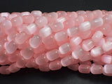 Selenite, Gypsum, Pink, 6x9mm Tube-BeadDirect
