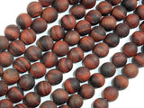 Matte Red Tiger Eye Beads, 8mm, Round Beads