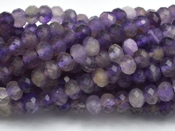 Amethyst Beads, 3x4mm Micro Faceted Rondelle