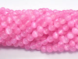 Selenite - Pink, 6mm (6.5mm) Round-BeadDirect