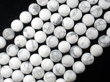 Matte White Howlite, 10mm Round Beads