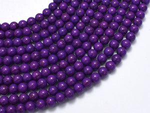 Purple Howlite, 6mm Round Beads-BeadDirect