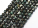 Pyrite in Green Jade, 8mm (8.5mm) Round