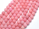Matte Jade - Rose Pink, 8mm Round-BeadDirect