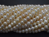 Fresh Water Pearl - White, Approx. 4-5mm Potato, 14 Inch