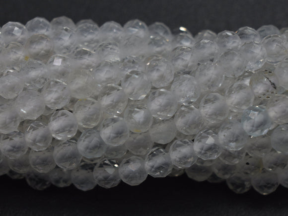 White Topaz Beads, 3mm (2.8mm) Micro Faceted Round-BeadDirect