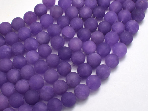 Matte Jade - Purple, 8mm Round-BeadDirect