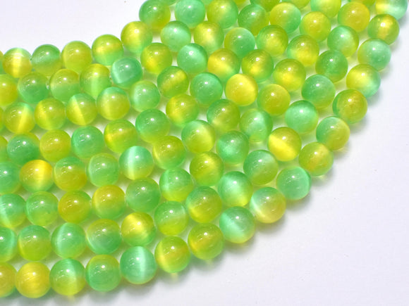 Selenite - Green & Yellow, 8mm (8.5mm)-BeadDirect