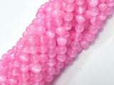 Selenite - Pink, 6mm (6.5mm) Round-BeadDirect