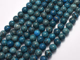 Gray Picture Jasper - Blue, 8mm (8.5mm)-BeadDirect