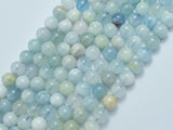 Aquamarine Beads, 8mm (8.3mm) Round Beads-BeadDirect