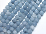 Matte Jade - Aquamarine Color, 8mm Round-BeadDirect