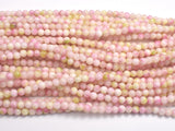 Jade - Pink & White, 4mm (4.5mm)-BeadDirect