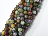 Indian Agate Beads, Fancy Jasper Beads, 8mm Round Beads-BeadDirect