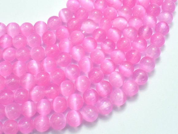Selenite - Pink, 8mm (8.5mm) Round-BeadDirect