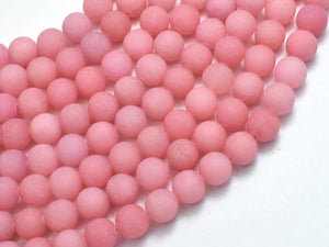 Matte Jade - Rose Pink, 8mm Round-BeadDirect