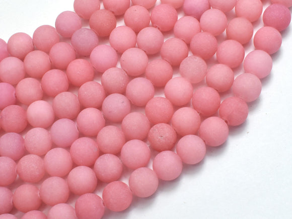 Matte Jade - Rose Pink, 8mm Round-BeadDirect