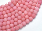Matte Jade - Rose Pink, 8mm Round-BeadDirect