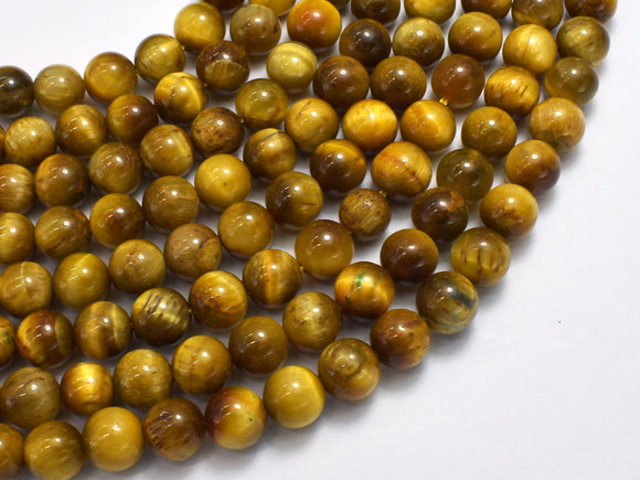 Golden Tiger Eye, 8mm (8.5mm) Round-BeadDirect