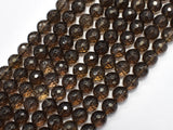 Smoky Quartz 8mm (8.4mm) Faceted Round Beads-BeadDirect