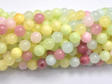 Jade - Multi Color, 8mm (8.5mm) Round-BeadDirect