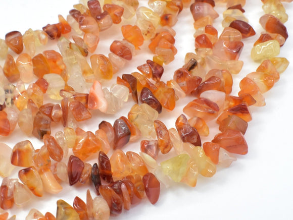 Carnelian Beads, 4-9mm Chips Beads, 34 Inch-BeadDirect