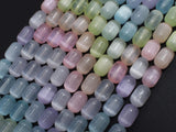 Selenite, Gypsum, Multi Color, 6x9mm Tube-BeadDirect