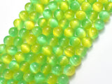 Selenite - Green & Yellow, 8mm (8.5mm)-BeadDirect