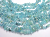 Aquamarine, 4-10mm Chips Beads, 32 Inch-BeadDirect