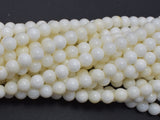 Tridacna Shell, 6mm Round Beads-BeadDirect