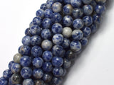 Blue Spot Jasper Beads, Round, 8mm-BeadDirect